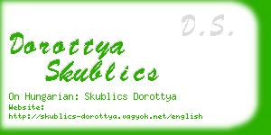dorottya skublics business card